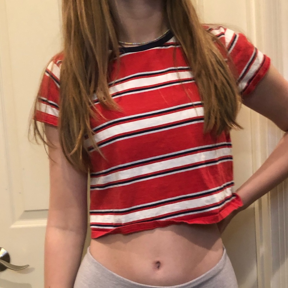 red striped top